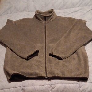 Custom B Wear Men's Dark Gray Full-Zip Fleece Lightweight Jacket Size M